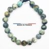 Bracelet pierre semi-précieuse en Turquoise Africaine 8 mm vue du dessus