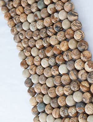 Perles en jaspe paysagé